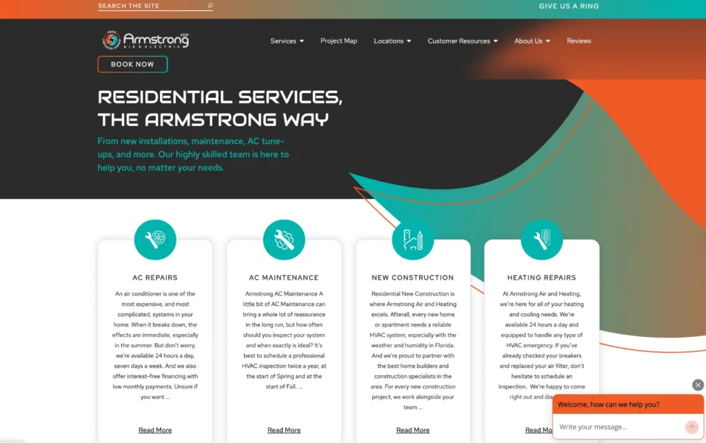 Armstrong Air & Electric. Generated 52 new leads with a 160% ROI
