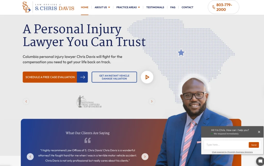 S. Chris Davis. Increased leads and appointments by 30%