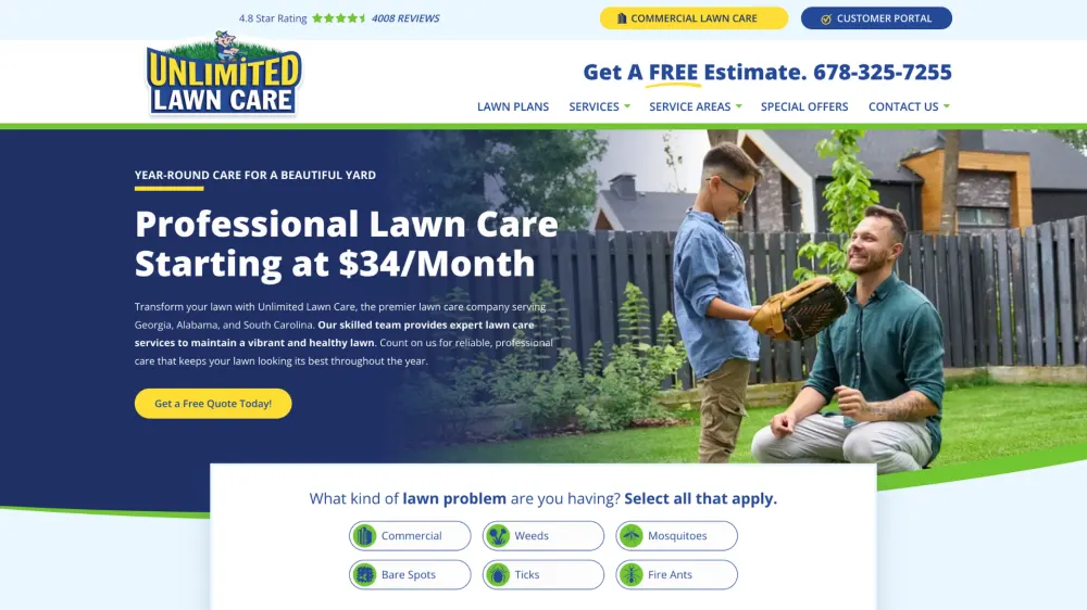 Unlimited Lawn Care. 53 quote requests with 62% lower cost per lead