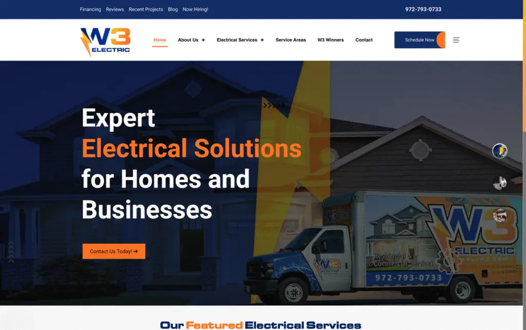 W3 Electric. Generated 33 new leads with a 1,400% ROI