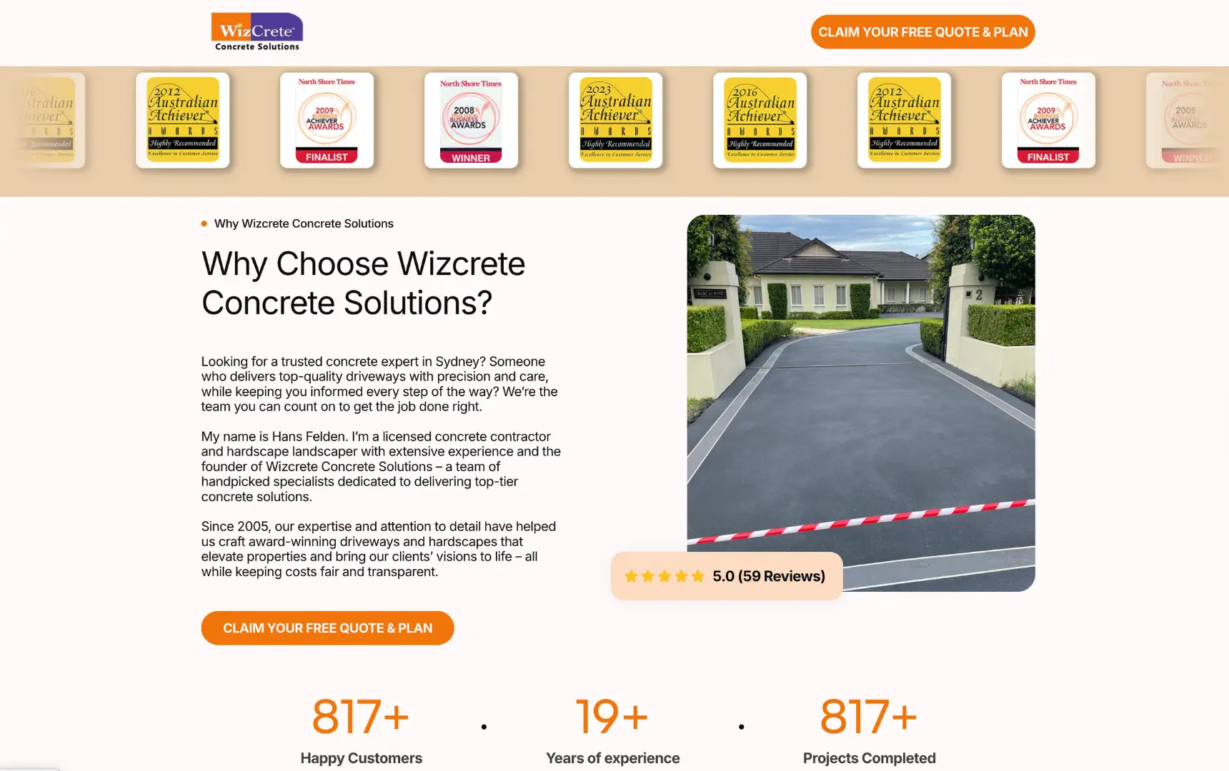 Wizcrete Concrete Solutions. 687% ROI with AI automation
